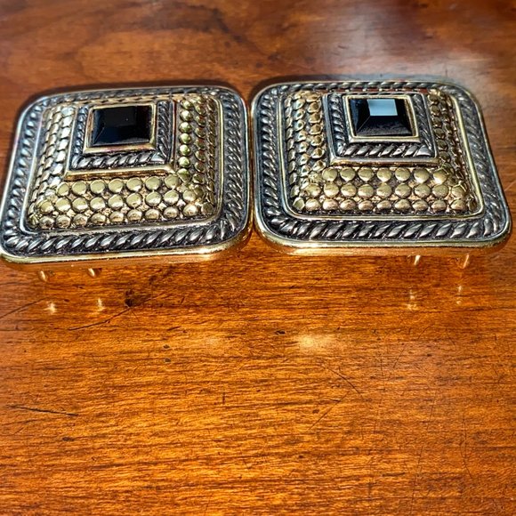 Vintage Paquette Gold Two Tone Square Belt Buckle - Picture 7 of 7